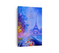 Quadro su Tela 80x120cm Parigi Lanterne Eiffel Stampe Immagini Quadri Murale