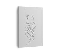 Quadro su Tela 80x120cm Pezzo Lineare Coppia Stampe Immagini Quadri Murale