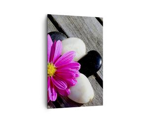 Quadro su Tela 80x120cm Pietra fiore petali crisantemo Stampe Immagini Murale