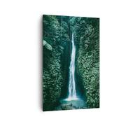 Quadro su Tela 80x120cm Tropici Cascate Giungla Stampe Immagini Quadri Murale