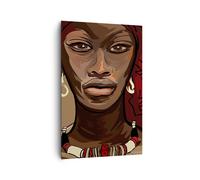 Quadro su Tela 80x120cm una donna Africa Stampe Immagini Quadri Moderni Murale