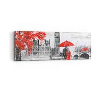 Quadro su Tela Londra l'architettura il Big Ben Stampe da Parete 90x30cm Quadri Moderni Soggiorno Camera da Letto 1 pezzo Piccoli Decorazione Murale Wall Art Canvas Grafica Immagini AB90x30-3153