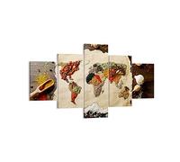 Quadro su Tela 90x30 cm Stampe da Parete Cucina Mappa del Mondo - 2832