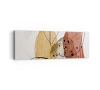 Quadro su Tela 90x30cm Acquerello Astrazione Forme Stampe Immagini Quadri Murale