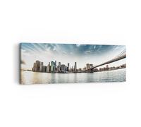 Quadro su Tela 90x30cm America appartamento architettura costruzione Murale