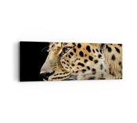 Quadro su Tela 90x30cm Animali leopardo gatto selvatico animali selvatici Murale