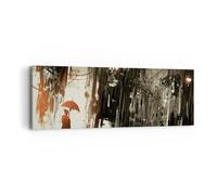 Quadro su Tela 90x30cm apocalisse pioggia ombrello Mystery Stampe Murale