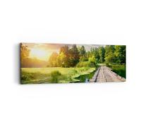 Quadro su Tela 90x30cm architettura lungomare Cigno Paesaggio Stampe Murale