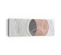 Quadro su Tela 90x30cm Astrazione Forme Pezzo Stampe Immagini Quadri Murale