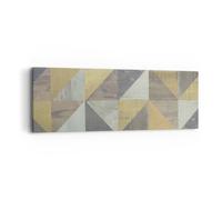 Quadro su Tela 90x30cm Astrazione Geometrica Triangoli Stampe Immagini Murale