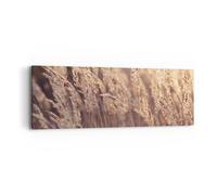 Quadro su Tela 90x30cm Boho Spighe Di Grano Campo Stampe Immagini Quadri Murale