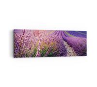Quadro su Tela 90x30cm Campo Lavanda Sole Stampe Immagini Quadri Moderni Murale