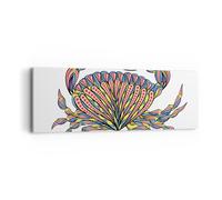Quadro su Tela 90x30cm cibo illustrazione natura coperture Stampe Murale