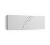 Quadro su Tela 90x30cm Contorno Donna Minimalismo Stampe Immagini Quadri Murale