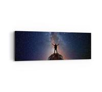 Quadro su Tela 90x30cm Cosmo scala uomo Stampe Immagini Quadri Moderni Murale