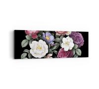 Quadro su Tela 90x30cm Fiori Bouquet Composizione Stampe Immagini Quadri Murale