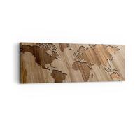 Quadro su Tela 90x30cm geografia globo mappa Stampe Immagini Quadri Murale