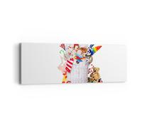 Quadro su Tela 90x30cm Giocattoli bambini divertimento amici Stampe Murale