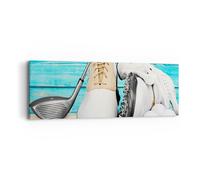 Quadro su Tela 90x30cm golf palla erba sport Stampe Immagini Quadri Murale