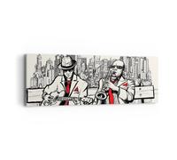Quadro su Tela 90x30cm jazz musica musicista Stampe Immagini Quadri Murale