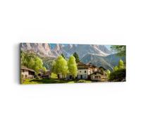 Quadro su Tela 90x30cm Montagne Paesaggio Alpi Stampe Immagini Quadri Murale