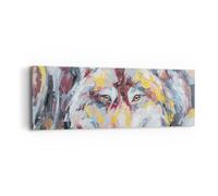 Quadro su Tela 90x30cm Olio lupo cane Stampe Immagini Quadri Moderni Murale