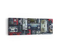 Quadro su Tela 90x30cm ricevitore radio Stampe Immagini Quadri Moderni Murale