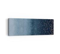 Quadro su Tela Sfondo blu dorato Stampe da Parete 90x30cm Quadri Moderni Soggiorno Camera da Letto Cucina 1 pezzo Piccoli Decorazione Murale Wall Art Canvas Grafica Immagini AB90x30-5094