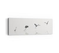 Quadro su Tela 90x30cm Volo uccello airone Stampe Immagini Quadri Moderni Murale