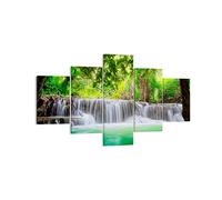 Quadro su Tela Acqua parco natura paesaggio Stampe da Parete 125x70cm Quadri Moderni Soggiorno Camera da Letto Cucina 5 pezzi Piccoli Decorazione Murale Wall Art Canvas Grafica Immagini EA125x70-2502