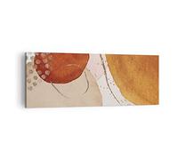 Quadro su Tela Arancio Astrazione Macchie Stampe da Parete 140x50cm Quadri Moderni Soggiorno Camera da Letto Cucina 1 pezzo Grandi XXL Decorazione Murale Wall Art Canvas Grafica Immagini AB140x50-4696