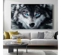 Quadro su tela Arredamento moderno per la casa, Animali fantastici Lupo Stampa su tela, 70 x 50 cm pronto da appendere per decorare le pareti di soggiorno, camera da letto, bagno, senza cornice
