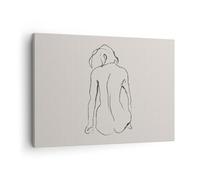 Quadro su Tela Atto Linea Disegno Stampe da Parete 70x50cm Quadri Moderni Soggiorno Camera da Letto Cucina 1 pezzo Piccoli Decorazione Murale Wall Art Canvas Grafica Immagini AA70x50-5900