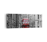 Quadro su Tela Autobus Inghilterra vacanza londra Stampe da Parete 140x50cm Quadri Moderni Soggiorno Camera da Letto 1 pezzo Grandi Decorazione Murale Wall Art Canvas Grafica Immagini AB140x50-2153
