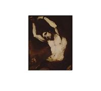 Quadro su tela barocco. Luca Giordano stampe su tela. San Sebastiano - Famosa riproduzione di dipinti ad olio per soggiorno Home Decor 60x78cm senza cornice