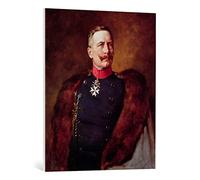 Quadro su tela: Bruno Heinrich Strassberger "Porträt von Kaiser Wilhelm II 1859-1941 " - stampa artistica di alta qualità, tela con intelaiatura in legno, quadro pronto per essere appeso, 70x85 cm