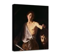 Quadro su tela Caravaggio Davide con la testa di Golia |Q810| Stampa artistica