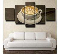 Quadro Su Tela - Cinque 5 Tele Caffè Della Colazione Immagine Di Arte Della Parete Quadri Moderni Arredo Per Soggiorno Camera Da Poster Murale Con Foto Del Ristorante Dell'Hotel Dell'Ufficio -1G2H-Y0J