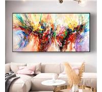 Quadro su tela colorato di grandi dimensioni con mare di nuvole, opere d'arte astratte su tela, poster moderni, dipinti di grandi dimensioni per l'arredamento del soggiorno, 100x180 cm senza cornice