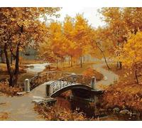 Quadro su Tela con Cornice - Pittura ad Olio, Foto su Tela per Soggiorno, Decorazioni per la Casa, Decor 40X50 CM Foglie Dorate