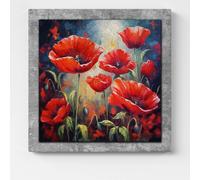 Quadro su Tela con Papaveri Rossi |Q1380| Arte Moderna per Ambienti Eleganti