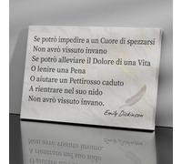 Quadro su Tela con Poesia di Emily Dickinson |Q1042| Decorazione Moderna da Muro