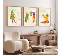 Quadro su tela con stampa di famiglia, arte murale, amore, famiglia, quadri astratti per bambini e genitori, stampe, poster per soggiorno, arredamento per la casa, 60x90 cm, 3 pezzi senza cornice