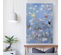 Quadro su tela effetto farfalla e mandorlo decorazione da parete moderna per casa, ufficio, matrimonio, poster decorazione per la casa, 50 x 75 cm