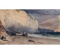 Quadro Su Tela Famoso "The Undercliff" Di Richard Parkes Bonington, Graffiti Art, Per La Decorazione Della Casa, 50x70 Cm, Senza Cornice