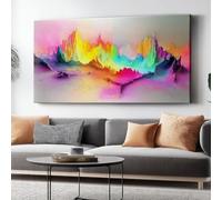 Quadro su tela Fantasy Landscape Mountains, stampa su tela a colori, 100 x 70 cm per soggiorno, camera da letto, ufficio, decorazione da parete, senza cornice
