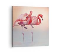 Quadro su Tela Fenicotteri Esotismo Uccelli Stampe da Parete 60x60cm Quadri Moderni Soggiorno Camera da Letto Cucina 1 pezzo Grandi Decorazione Murale Wall Art Canvas Grafica Immagini AC60x60-5044