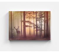 Quadro su tela foresta di cervi paesaggi naturali immagini tela quadro stampa...