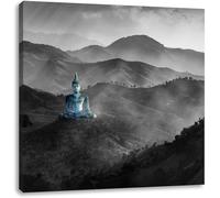 Quadro Su Tela "Immagine Del Buddha Nella Valle Delle Tenebre", Stampa Artistica Da Parete, Decorazione Moderna Per Soggiorno, 50X50 Cm Senza Cornice