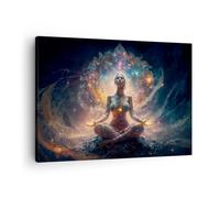 Quadro su Tela Meditazione Yoga Energia Stampe da Parete 70x50cm Quadri Moderni Soggiorno Camera da Letto Cucina 1 pezzo Piccoli Decorazione Murale Wall Art Canvas Grafica Immagini AA70x50-5781